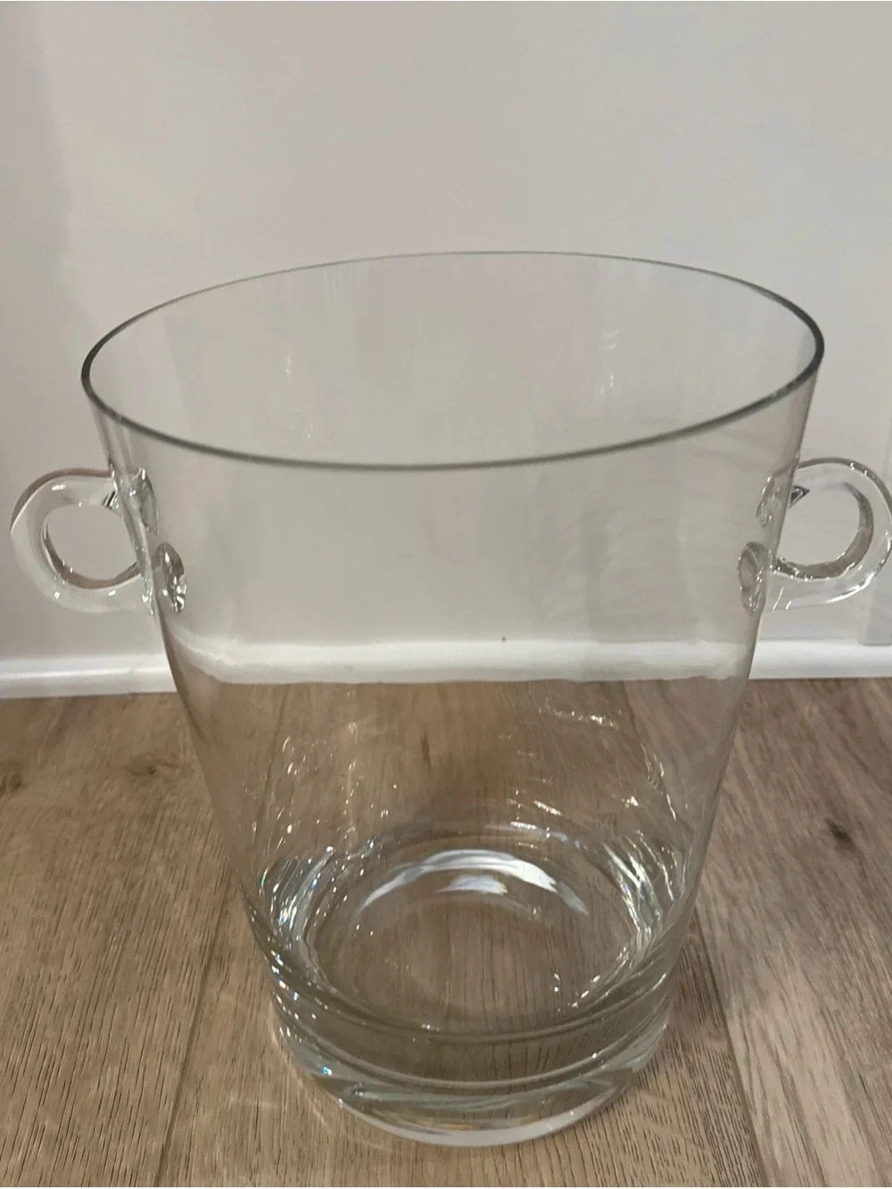 Handled Toscany 🍾Champagne Glass 🥂Ice Bucket - Vase - Handblown in Romania 10”